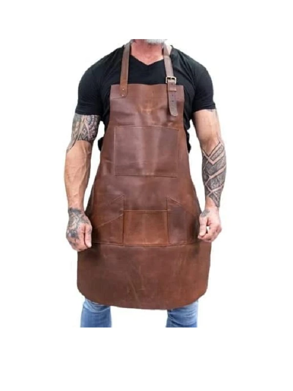 Dark Brown Leather Apron