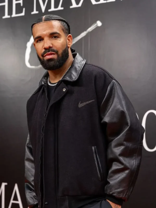 Singer Drake Nike Black Wool Jacket