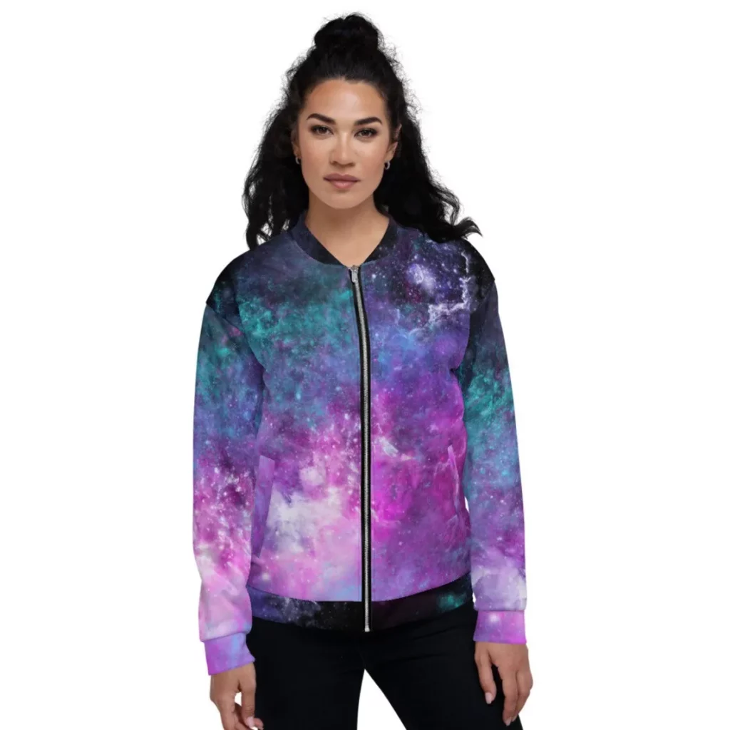 Unisex Universe Nebula Galaxy Bomber Jacket