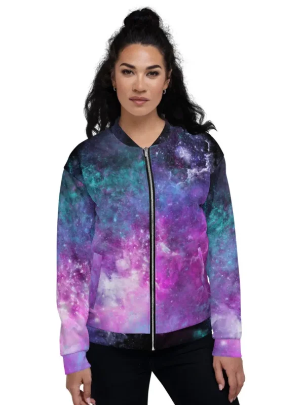 Unisex Universe Nebula Galaxy Bomber Jacket