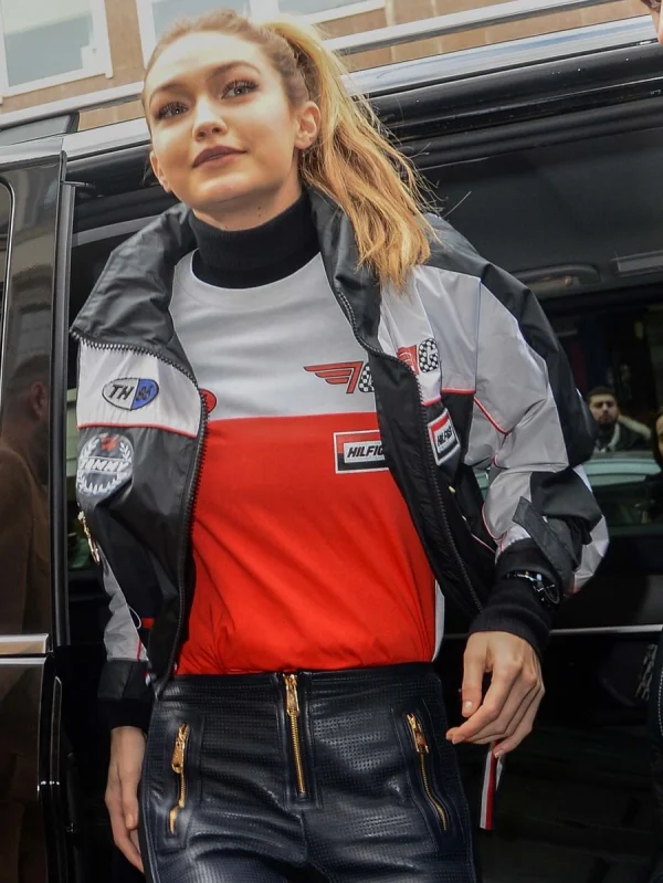 Model Gigi Hadid TommyXGigi Capsule Jacket