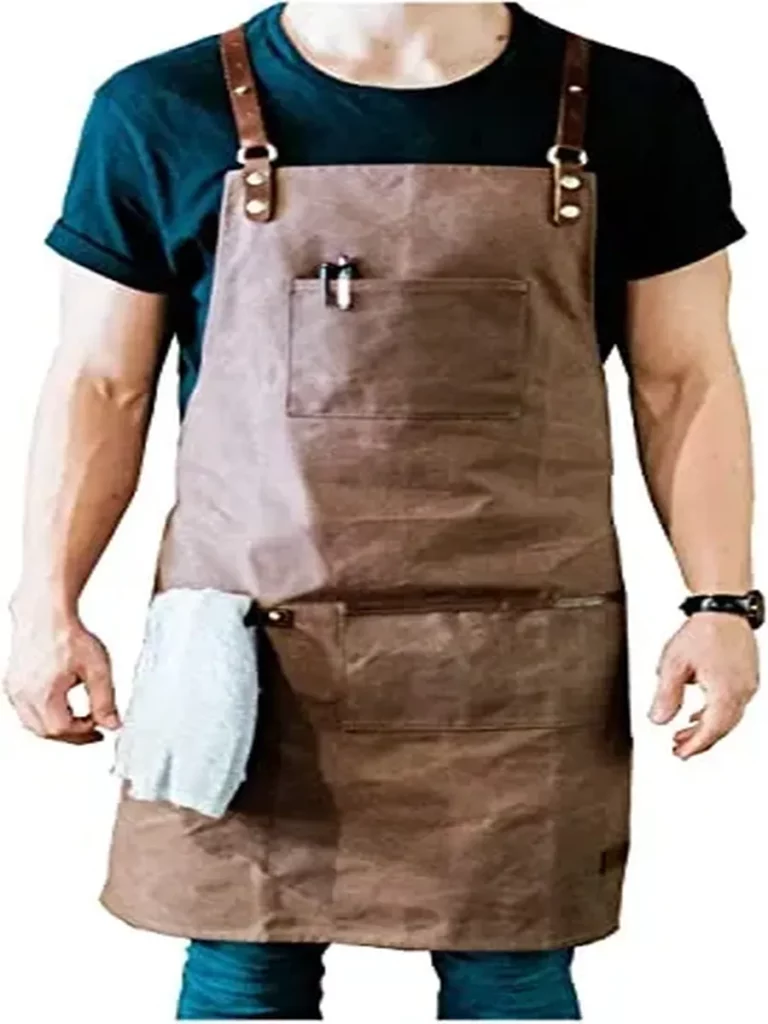 Leather and Canvas Adjustable Work Apron