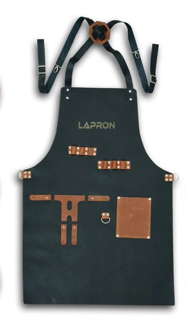 Leather black Barber Apron