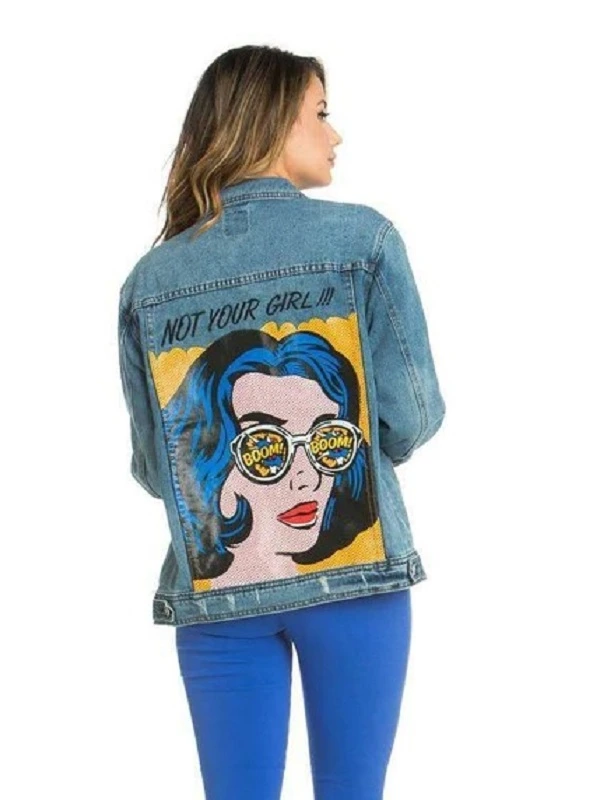 Women Not Your Girl Boom Denim Jacket