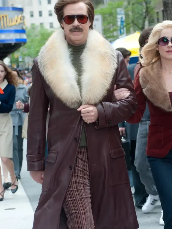 Will Ferrell Anchorman 2 The Legend Continues Ron Leather Coat