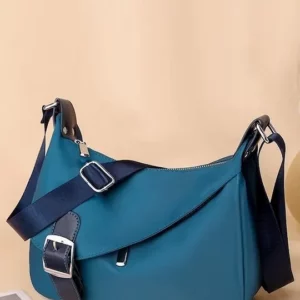 Women Teal Solid Polyester Shoulder Bag