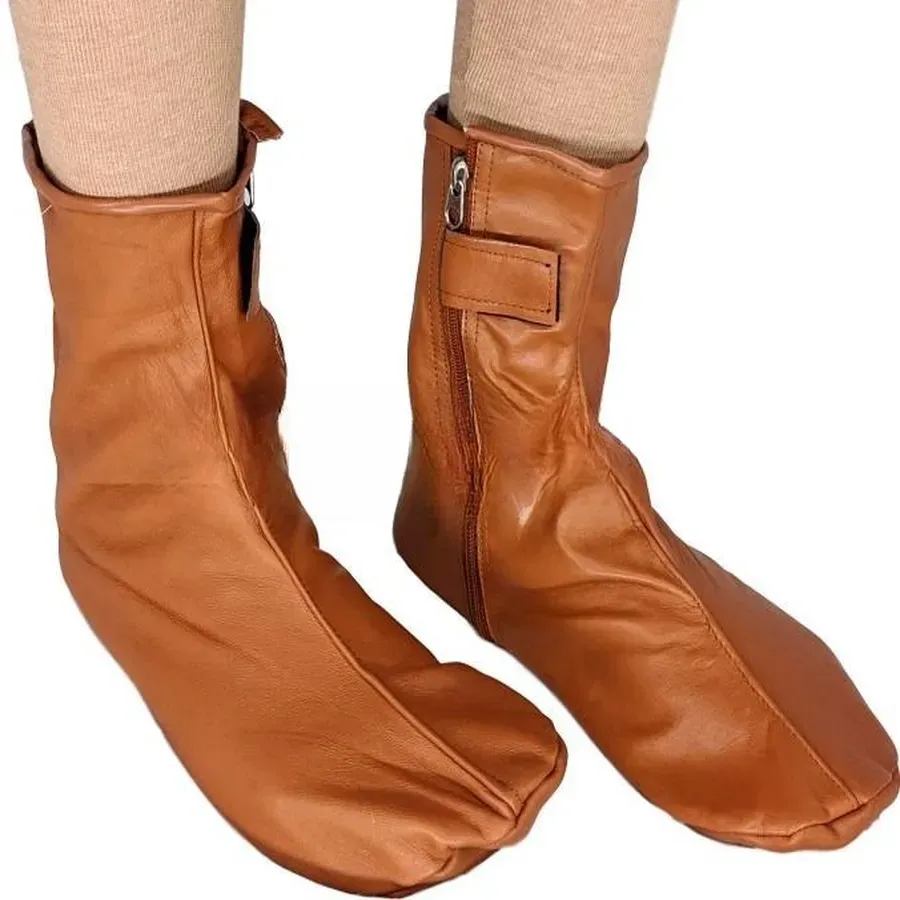 Zip-up Khuff Leather socks Two Pairs