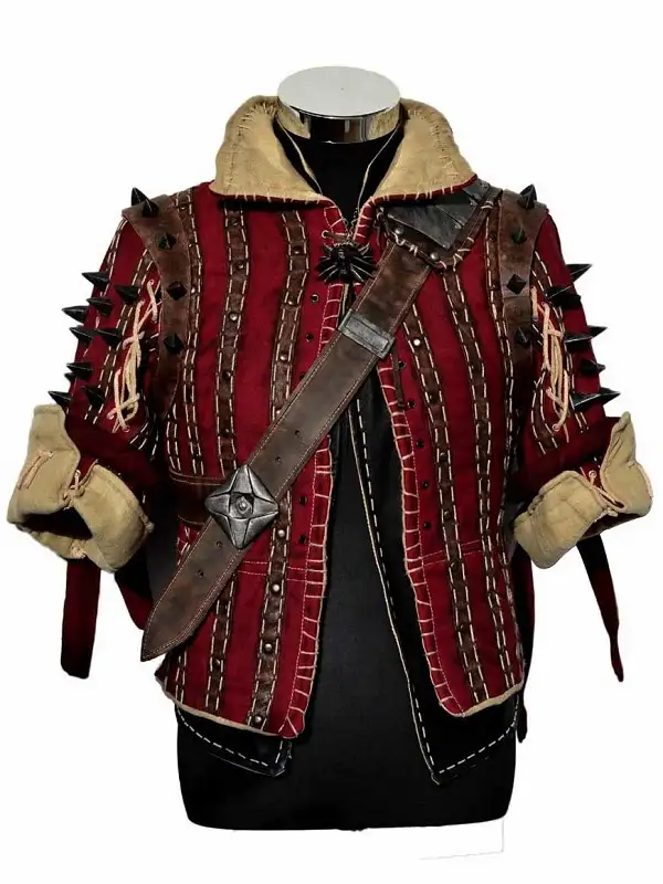 The Witcher 3 Eskel Red Studded Jacket