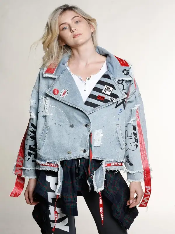 Women's Unique Blue Denim Jacket