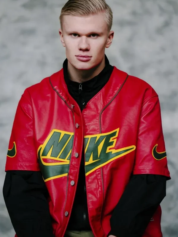 Footballer Erling Haaland Red Jacket