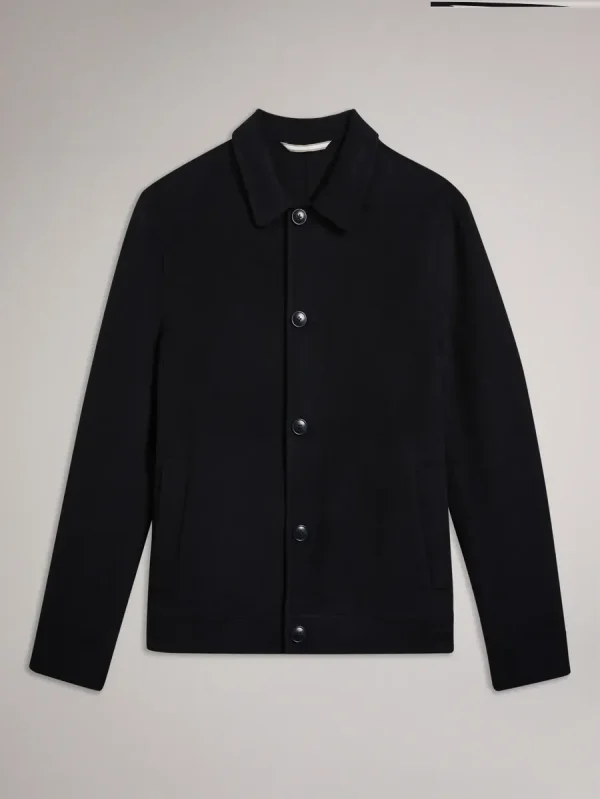 Men's Wool Blend Collared Jacket