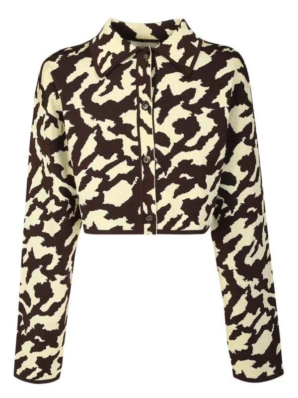 Nanushka Printed Cropped Jacket