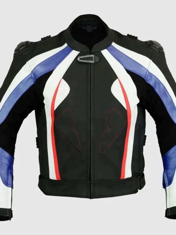 Flash Gear Men Leather Motorcycle Racing Jacket