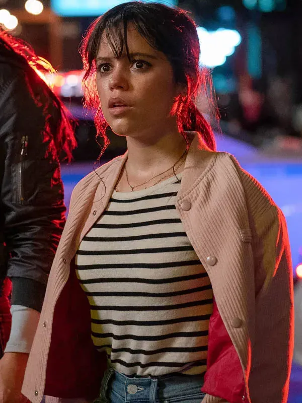 Scream 6 2023 Jenna Ortega Pink Bomber Jacket