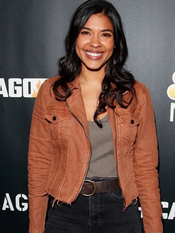 Actress Lisseth Chavez Brown Denim Jacket