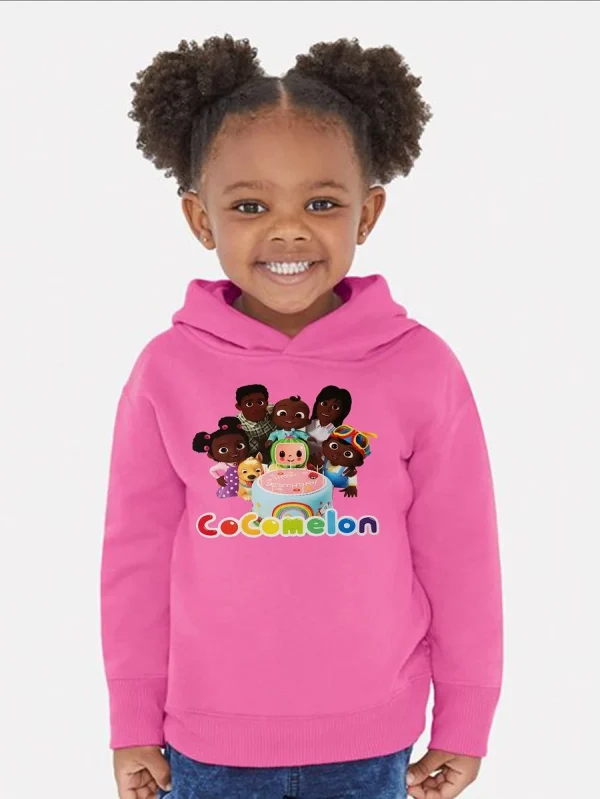 Kids Tops Toddler Cocomelon Pink Hoodie