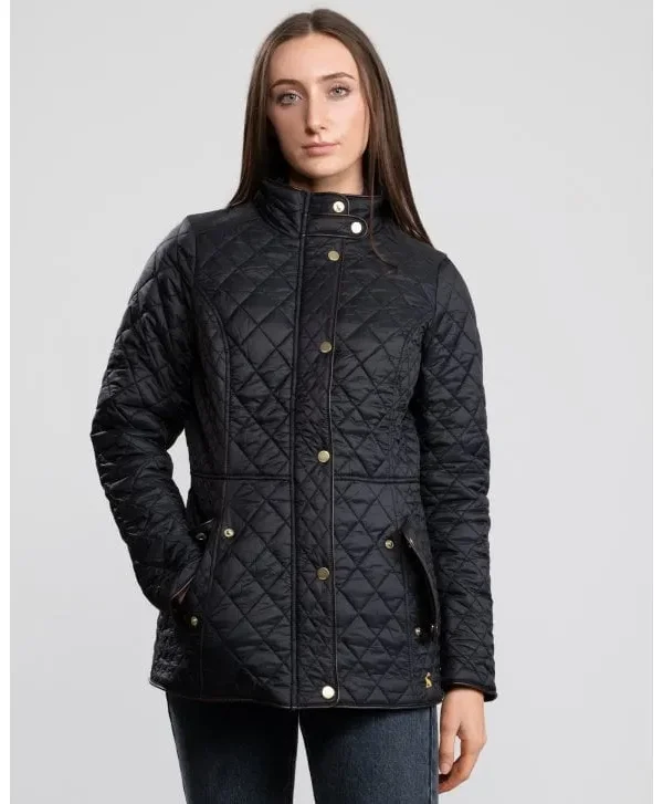 Joules Womens Newdale Navy Blue Quilted Jacket