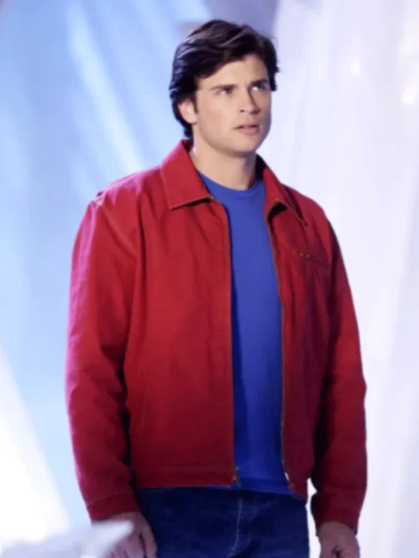 Smallville Superman Red Suede Leather Jacket