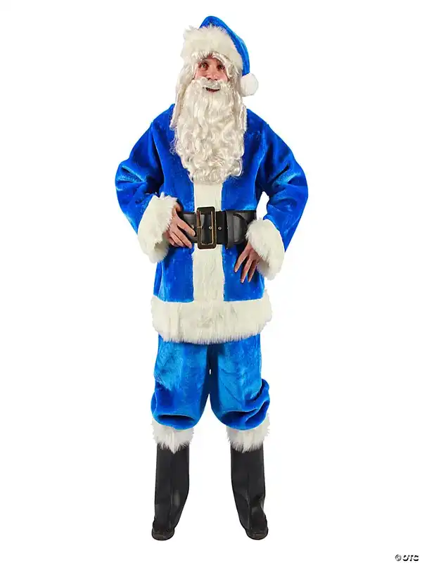 Blue Plush Santa Suit Oriental Trading