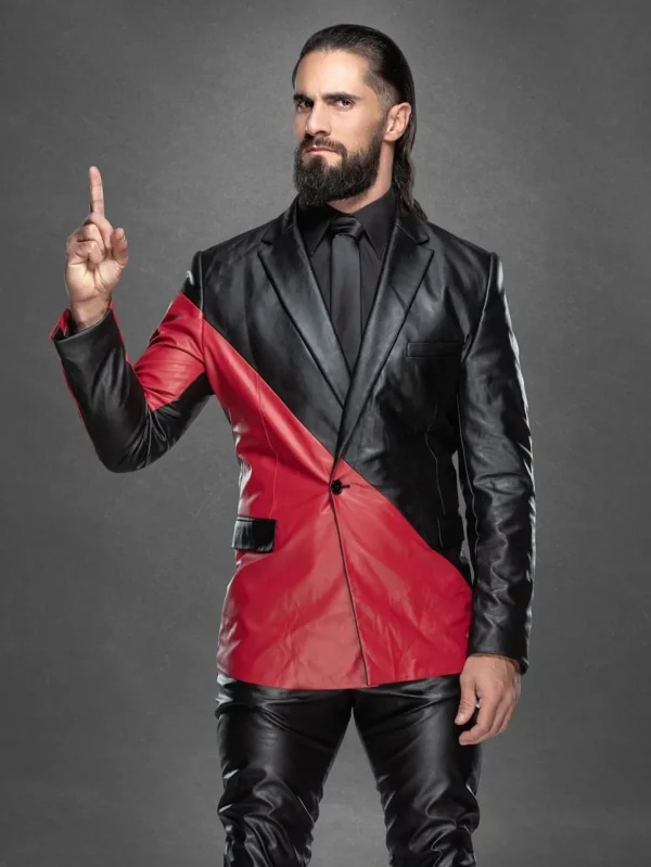 Seth Rollins Split Leather Blazer