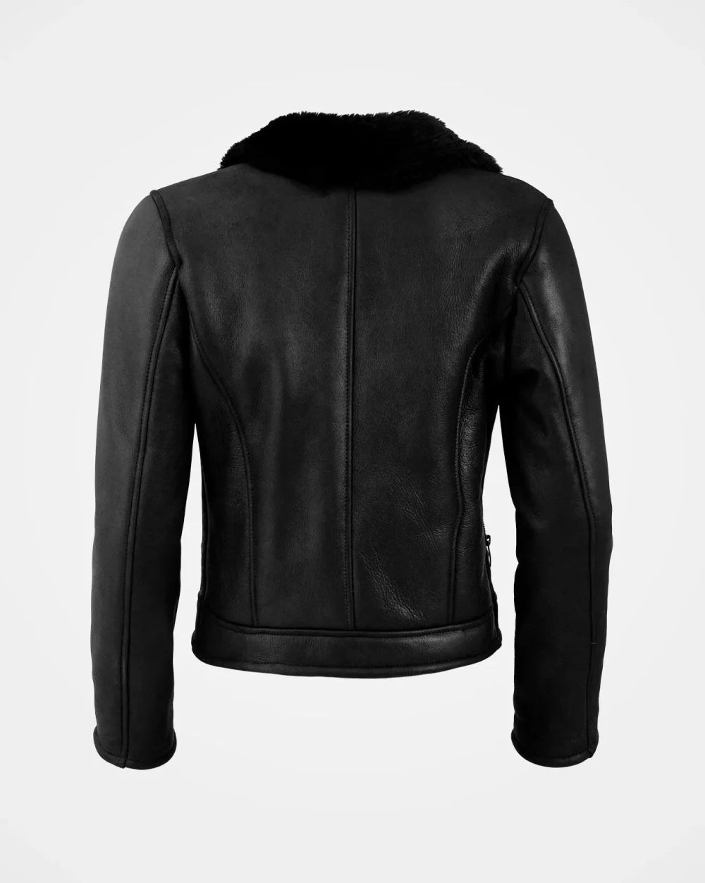 Women Fashion Sheepskin Biker Leather Jacket