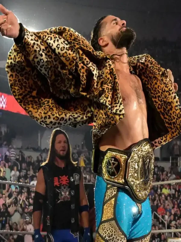 WWE Superstar Set Rollin leopard style jacket