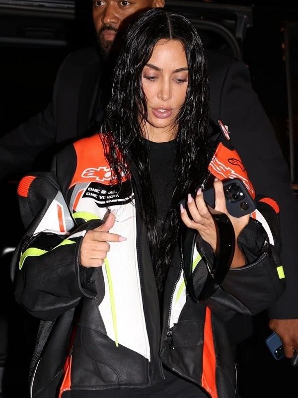 Paris Fashion Show Kim Kardashian Biker Jacket