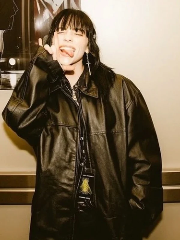 Singer Billie Eilish Leather Jacket