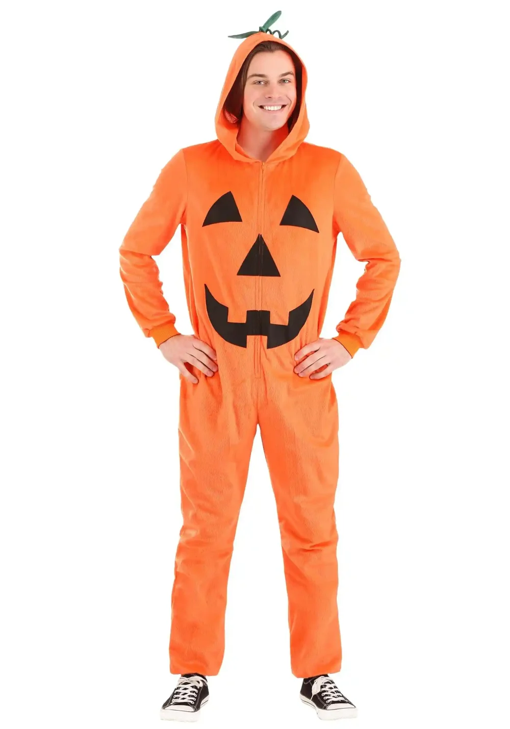 Cozy Pumpkin Costume Orange Jumpsuit