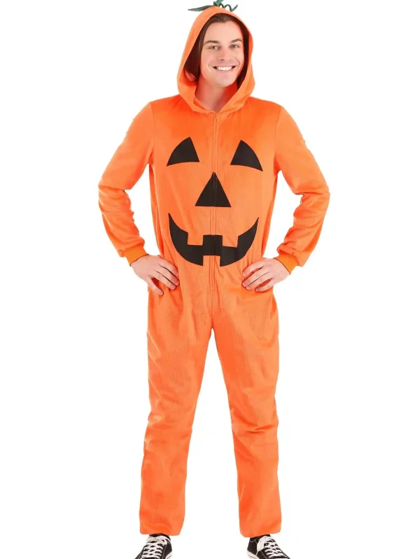 Cozy Pumpkin Costume Orange Jumpsuit